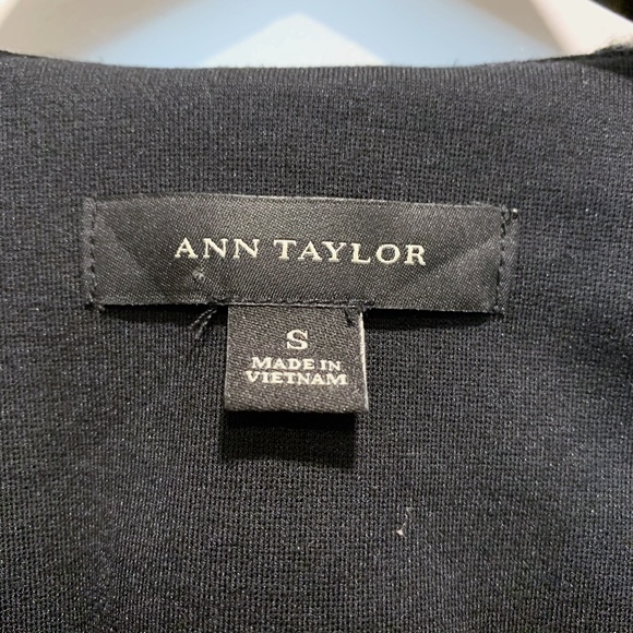 Ann Taylor Wool Blend Black White Full Zip Blazer - Picture 6 of 11